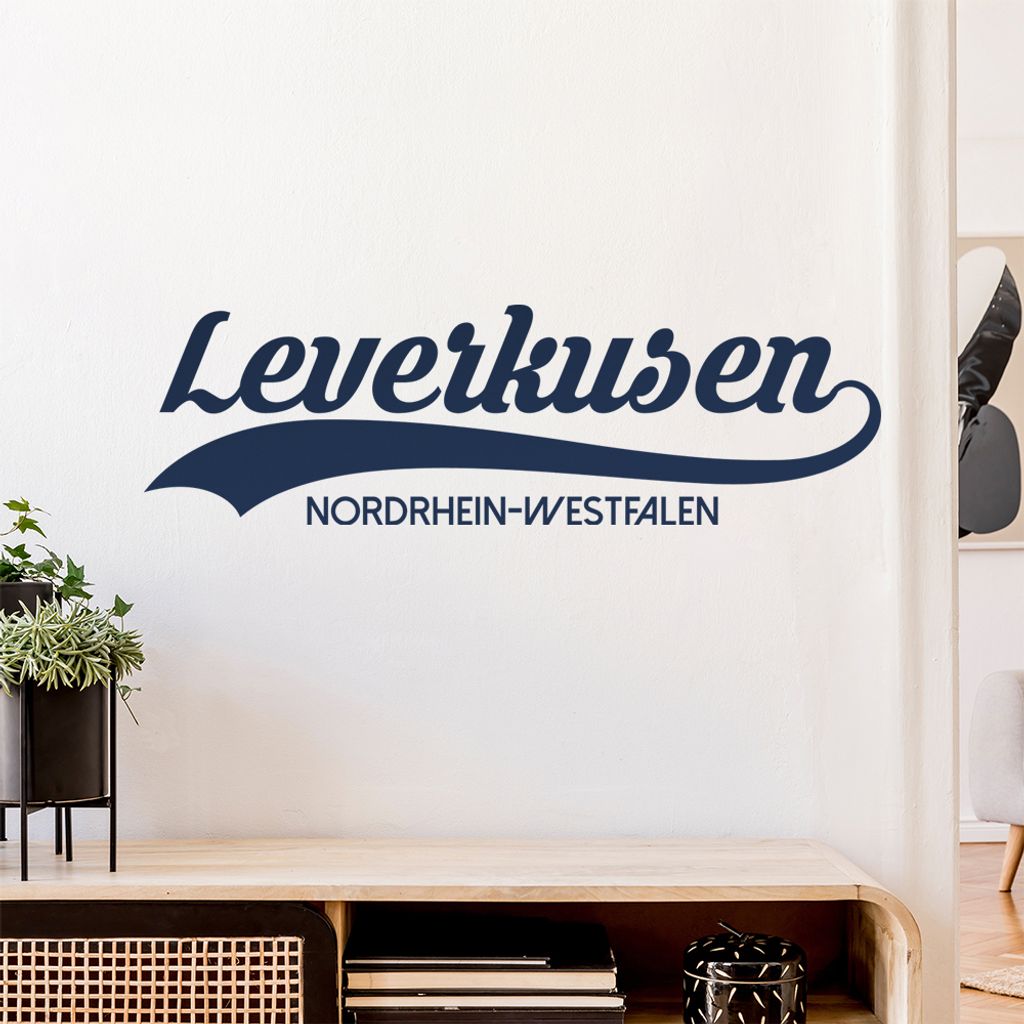 Leverkusen Nordrhein-Westfalen Wandtattoo Wandaufkleber Wall Sticker - Dekoration, Küche, Wohnzimmer, Schlafzimmer, Badezimmer
