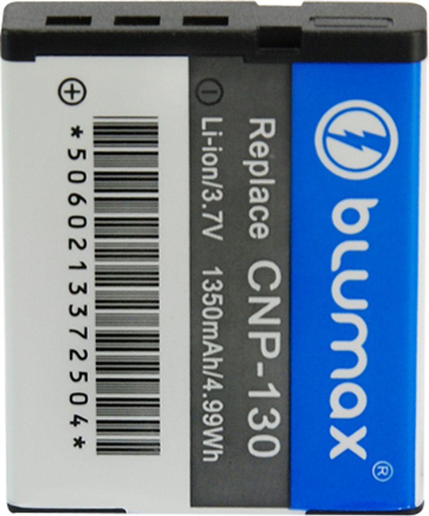 Blumax Akku passend für Casio NP-130 EX-ZR100, EX-ZR200, EX-ZR3001350 mAh (3,7V)