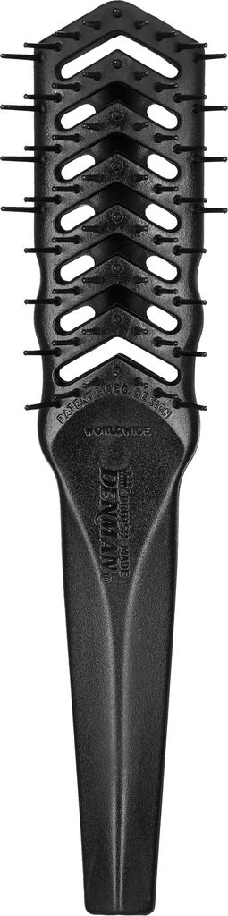 Denman D100 Freeflow 2000 Schwarz, 7-reihig, ohne Noppen