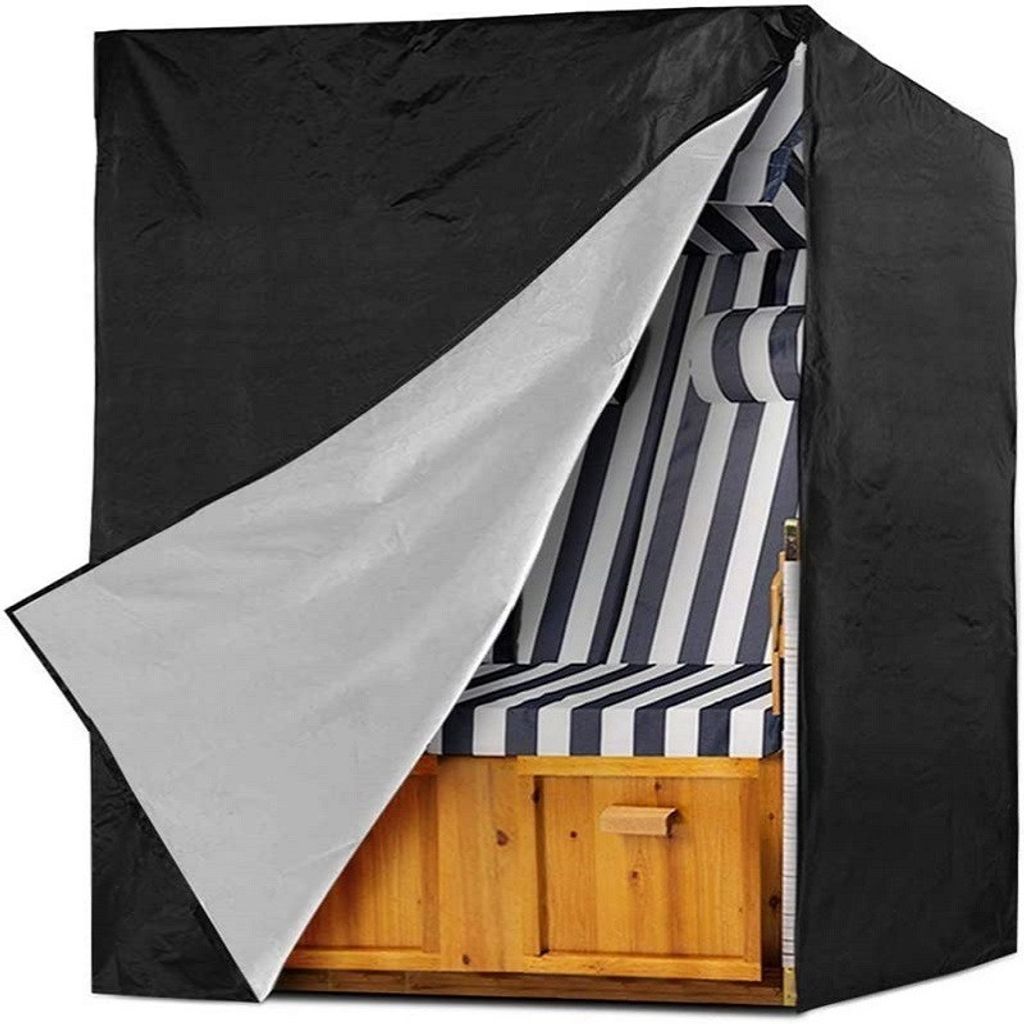 Schutzhülle für Outdoor-Schaukelstuhl, sonnen- und staubdicht, seitlicher Reißverschluss für einfaches Tragen, 210D Oxford-Gewebe, 135 x 105 x ...