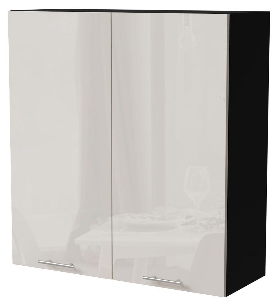 XL Küchenhängeschrank BRERRA 90x96cm 2-türig lackiert Farbe wählbar BR-W4/90 RAL 9001 creme Hochglanz schwarz