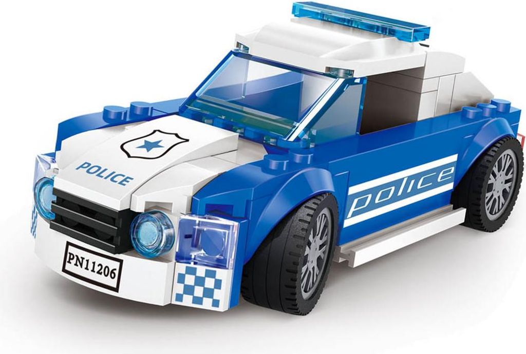 Wange Supercar Bausatz, kompatibel mit Polizeiautos, 104 Teile