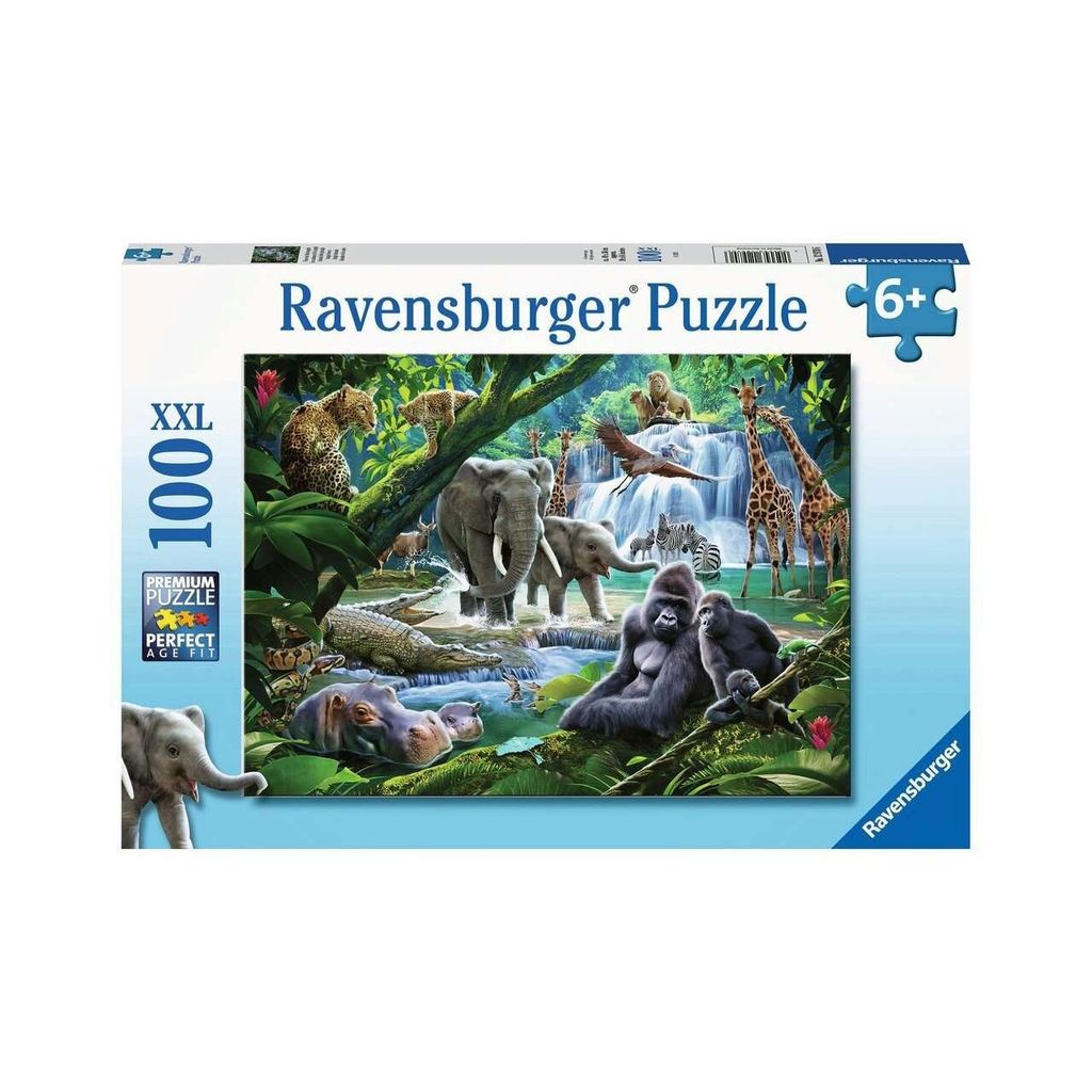 Ravensburger Puzzle Dschungeltiere - XXL Kinderpuzzle 100 Teile Tiere