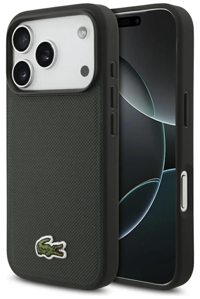Coque Magsafe iPhone 17 Pro Lacoste Vert Sinople en Petit Piqué Iconique