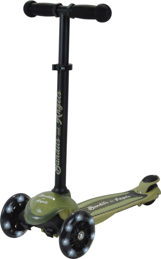 Bandits & Angels Kinderroller Little Adventure Retro Grün ab 2 Jahren für Jungen und Mädchen – Grüner Kinderroller mit drei Rädern – Rolle...