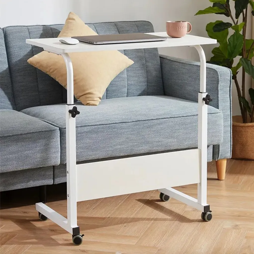 Table d'appoint à roulettes chariot mobile design noir mat - Charge 15kg - 7