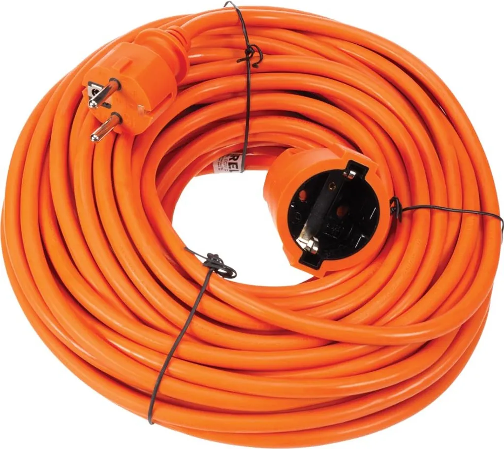 Câble d'extension 20m Orange 3G1.5 Schuko - Rallonge électrique robuste