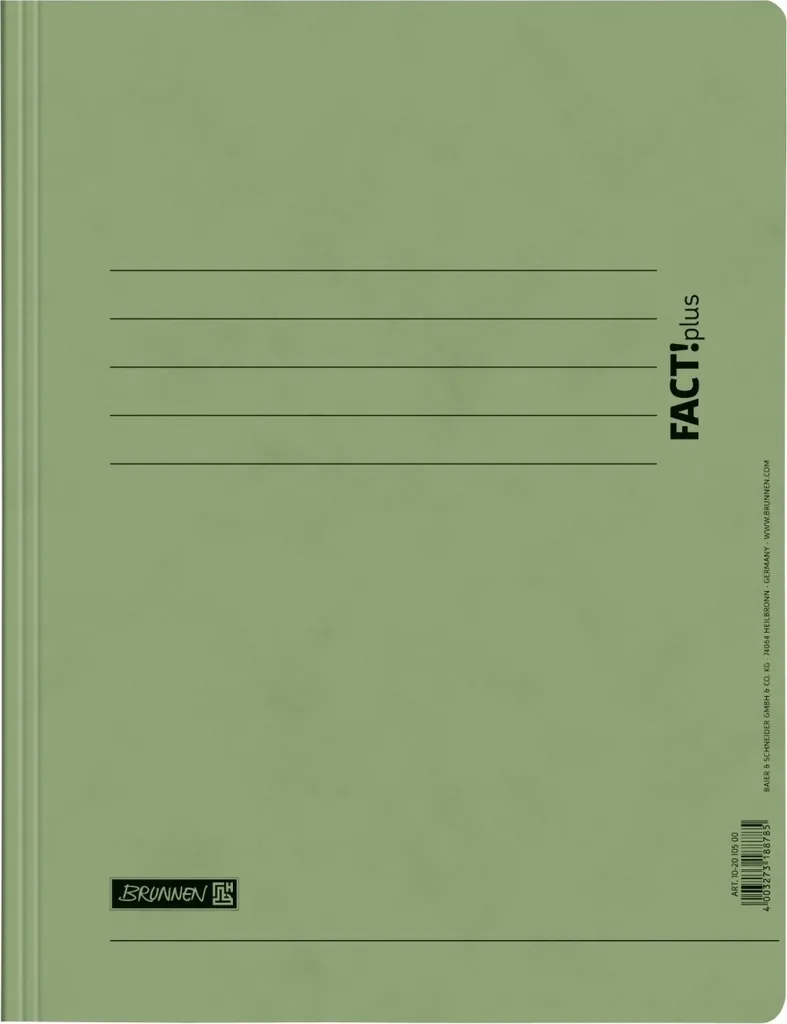 Brunnen 102010550 Spiralhefter FACT! Verde - Recensione Tecnica Set 25x