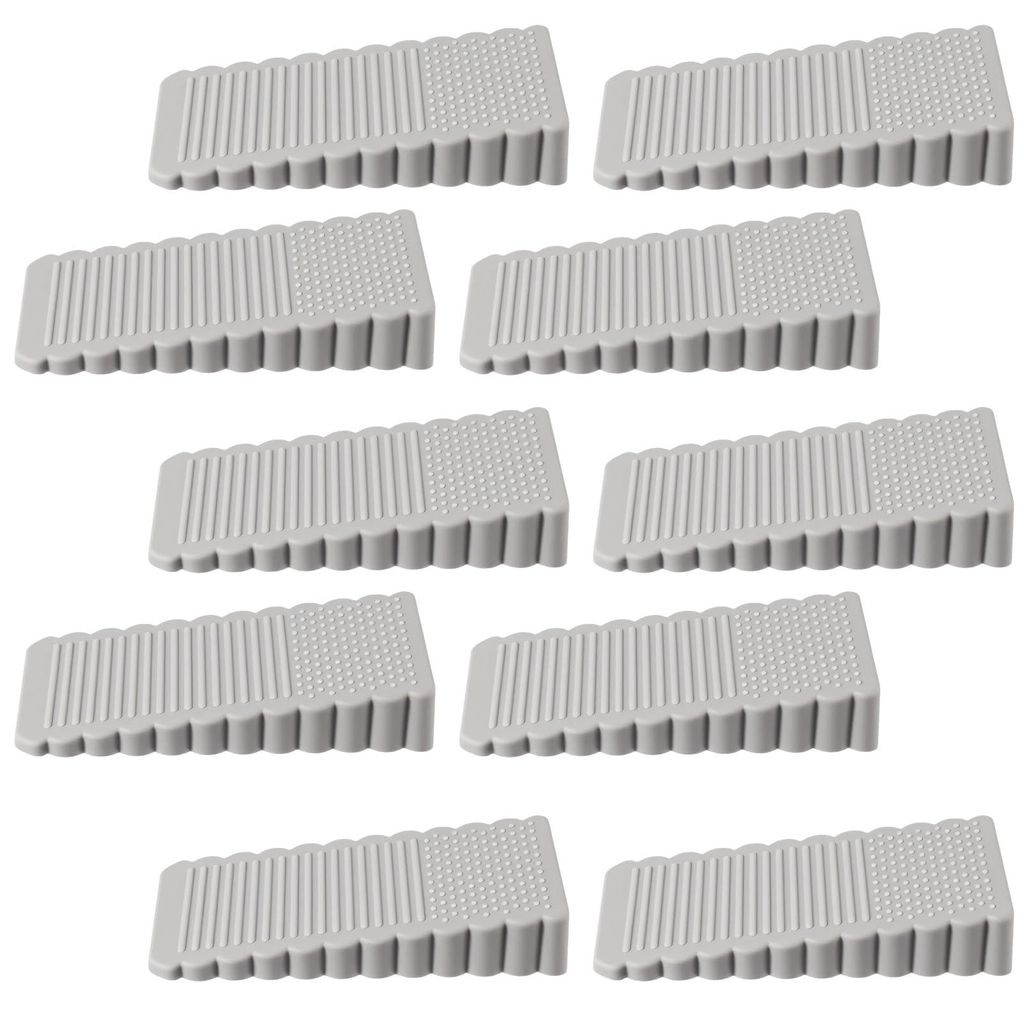 Set mit 10 Türkeilen aus Gummi – kleine Türstopper – rutschfeste Türkeile aus Gummi, höhenverstellbar, kratzfest, rutschfest, für Balkont...