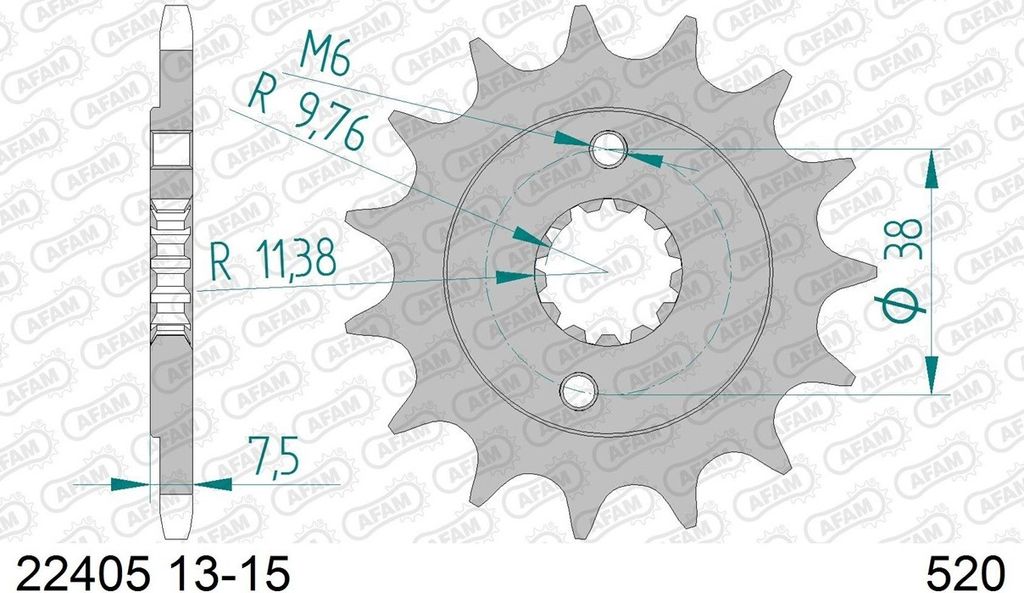 AFAM Standard Stahlritzel vorne 22405520