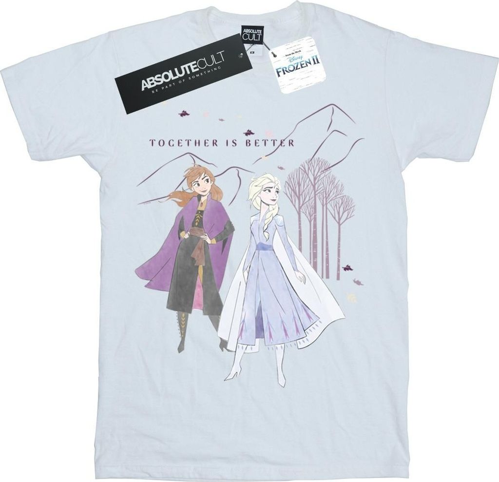 Disney - "Frozen 2 Better Together" T-Shirt für Mädchen BI19493 (128) (Weiß)