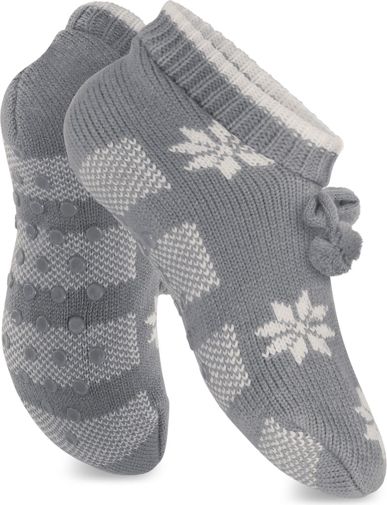 Celodoro Damen Norweger Strick Socken für Zuhause (1 Paar) Produktbild 