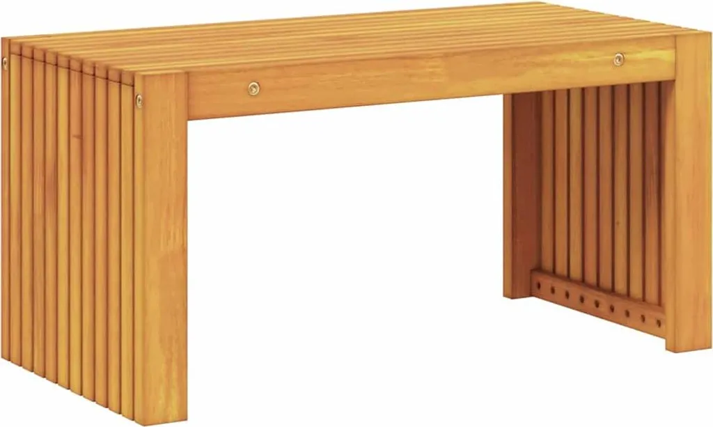 Table de salon en bois d'acacia massif 70 cm ultra résistante chic