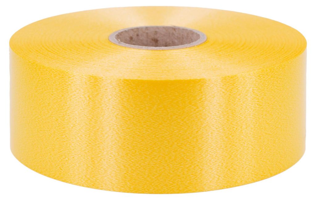 Geschenkband Ringelband 50mm x 100m Rolle Gelb Produktbild 