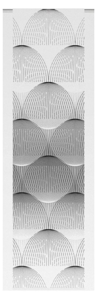 Benari Schiebevorhang Dekostoff Digitaldruck, Grau, 245 x 60 cm