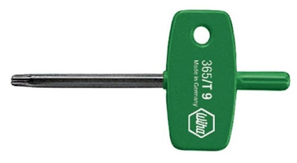 Wiha Stiftschlüssel mit Schlüsselgriff TX schwarzoxidiert T10 x 40 mm