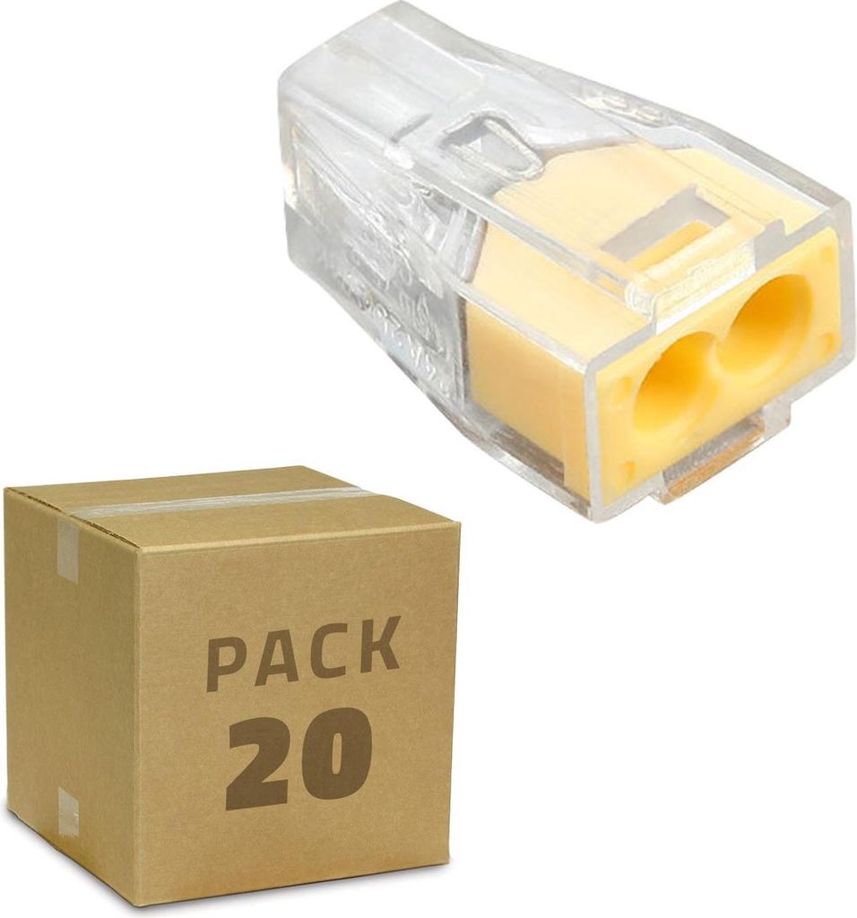 Pack 25 Schnellverbindungen 2 Eingänge 0,75-2,5 mm² Gelb