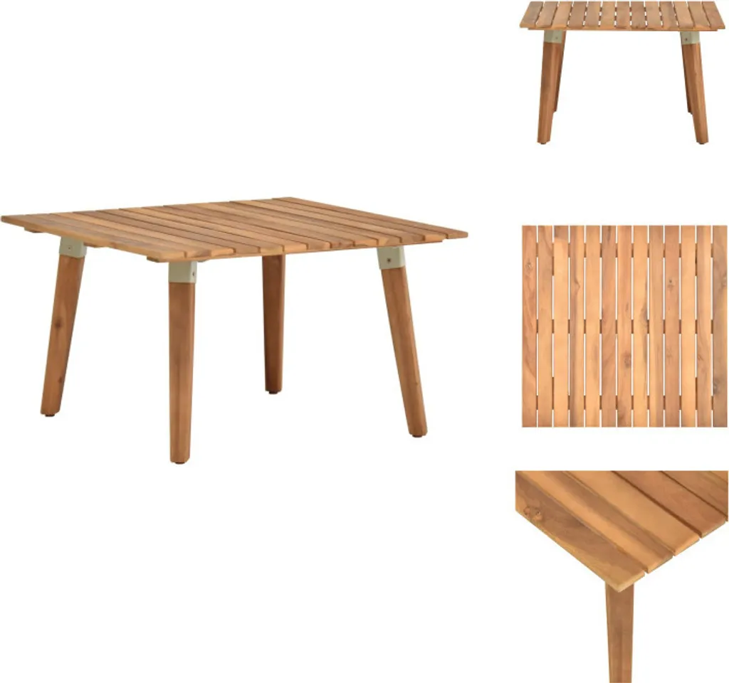 Tavolino Basso da Esterno 60x60 cm Legno Acacia | Arredo Patio vidaXL