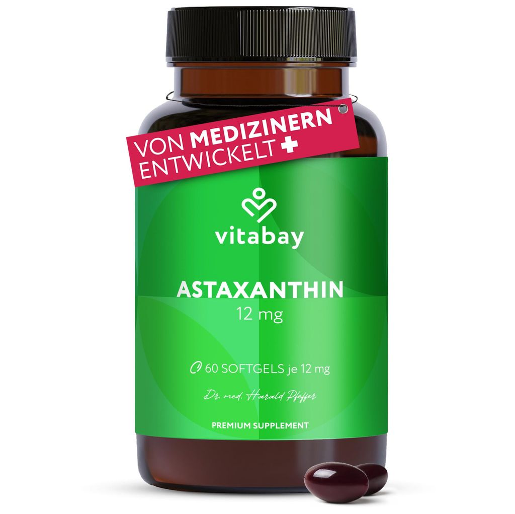 Vitabay Astaxanthin 12 mg – 90 vegane Softgel-Kapseln – aus Produktbild 