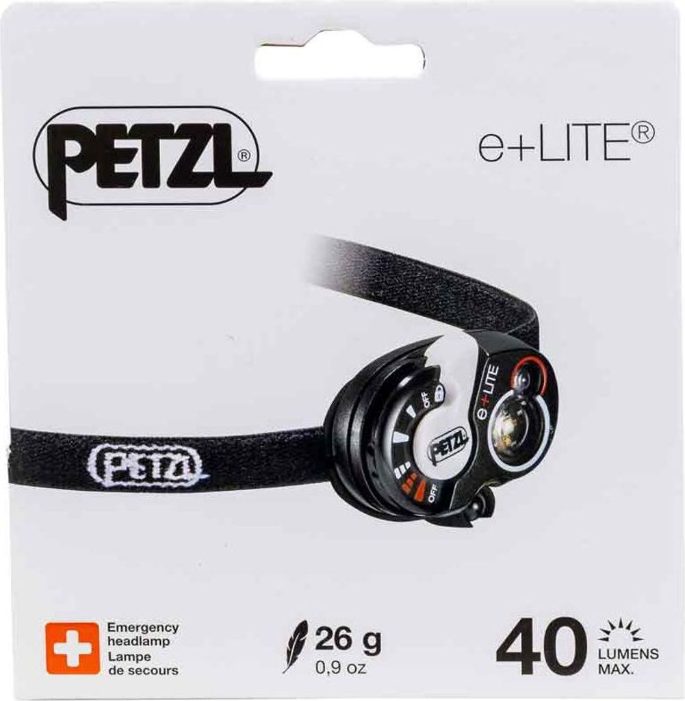 Petzl e+LITE, Latarka czołowa, Czarny, Biały, 1 m, IPX7, Zdjęcie produktu 