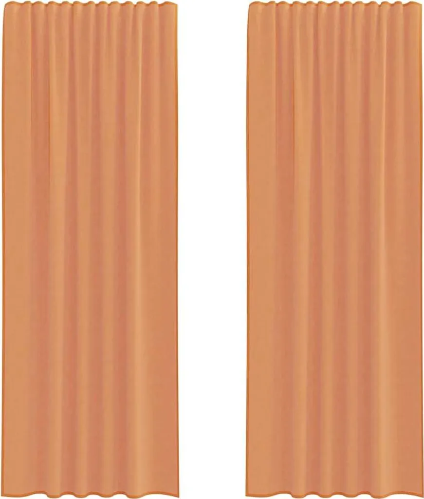 Tende Leggere Rosso Terracotta 2 pz - Atmosfera Calda Voile 140x260