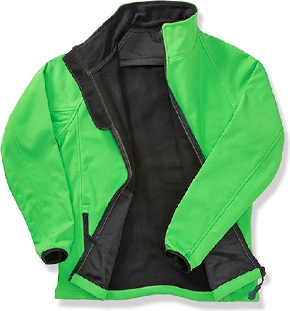 Result Core R231F | Ladies Soft Shell Jacke - Wasserabweisend - Farbe: Vivid Green/Black - Größe: S