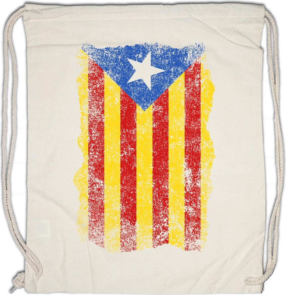 Urban Backwoods Catalonia Flag, Turnbeutel, Farbe: Beige