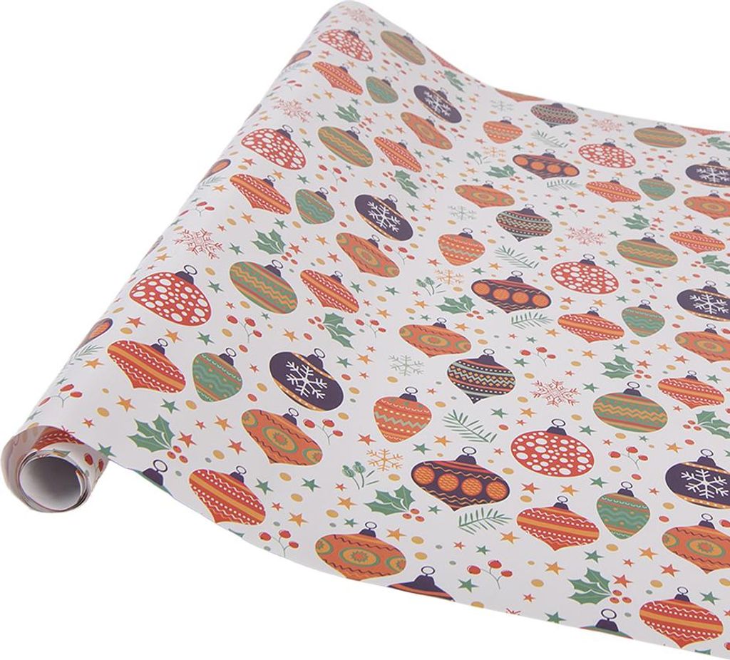 Clayre & Eef Geschenkpapier 3 Rollen 50x75 cm Weiß Papier