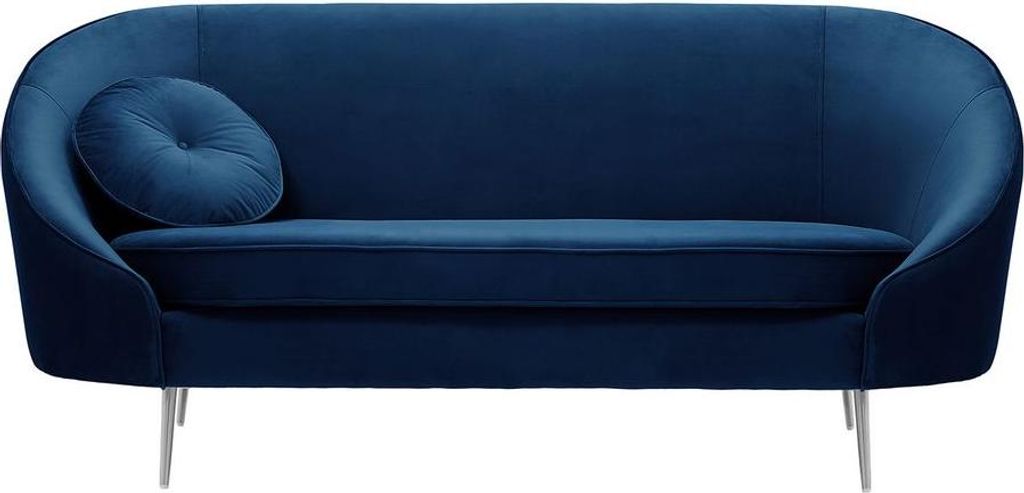 2,5-Sitzer Sofa Kooper-Velluto 11-Standard piping-chrome metal