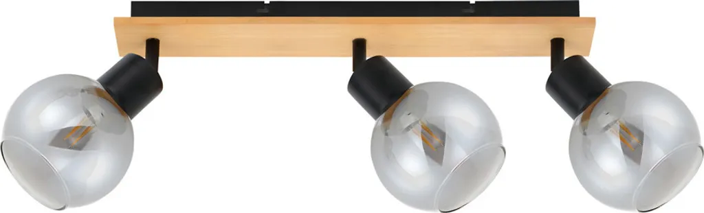 Plafoniera Italux BAREL 3xE27 25W Legno e Vetro - Scheda Tecnica Online