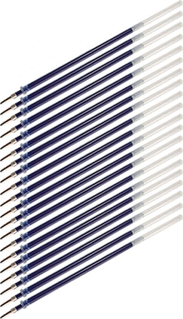 20 Stück Gelschreiber-Minen, Rot/Schwarz/Blau, klare Tinte, gleichmäßige Ausgabe, schnelltrocknend, auslaufsicher, glattes Schreiben, 0,5-mm-Fed...