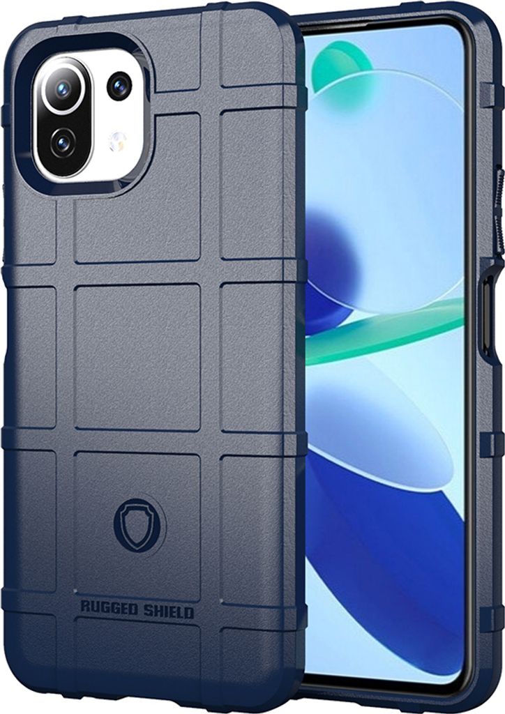 Xiaomi Mi 11 Lite Hülle, LaimTop Weich TPU Silikon Stossfest Anti-rutsch Tasche Heavy Duty Schutzhülle für Xiaomi Mi 11 Lite Blau