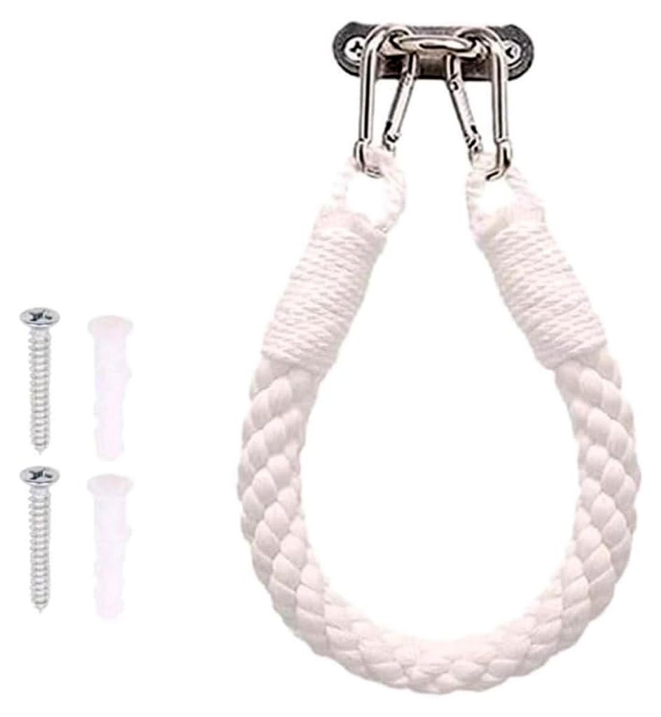 Toilettenpapier-Seilhalter, Vintage-Papierhalter aus Hanfseil mit Schrauben und Erweiterungsstecker für Badezimmerdekoration
