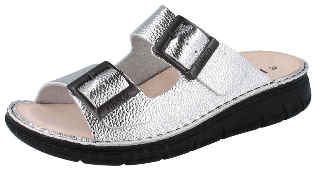FINN COMFORT FINNCO Cayman Soft Damen Pantolette silber Produktbild 