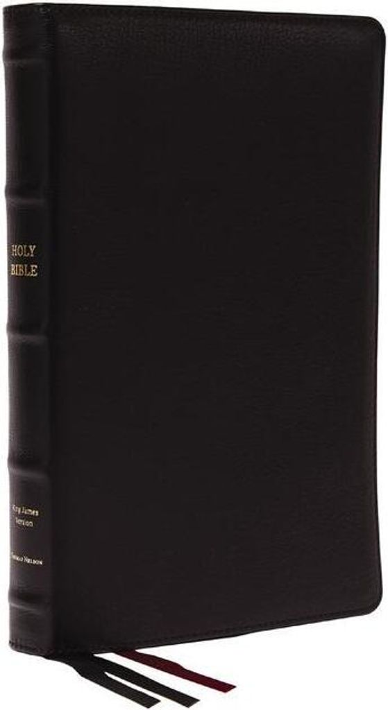 KJV Heilige Bibel: Großdruck Thinline, Schwarzes Ziegenleder, Premier Collection, Rote Schrift, Comfort Print (Thumb Indexed): King James Version