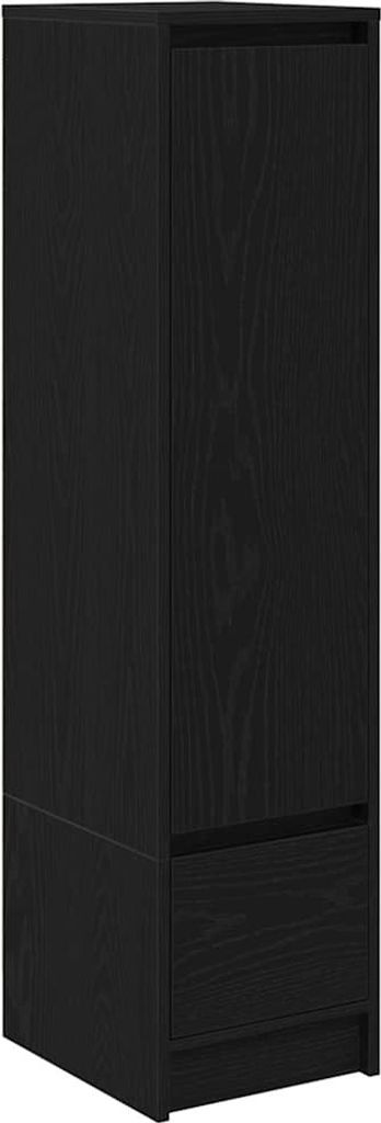 Highboard Schwarz Eichen-Optik 29,5x34x119,5 cm Holzwerkstoff