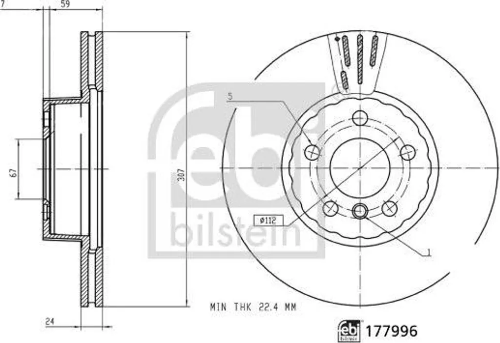 Disque de frein de remplacement pour BMW Série 3 G20 - Qualité OE FEBI
