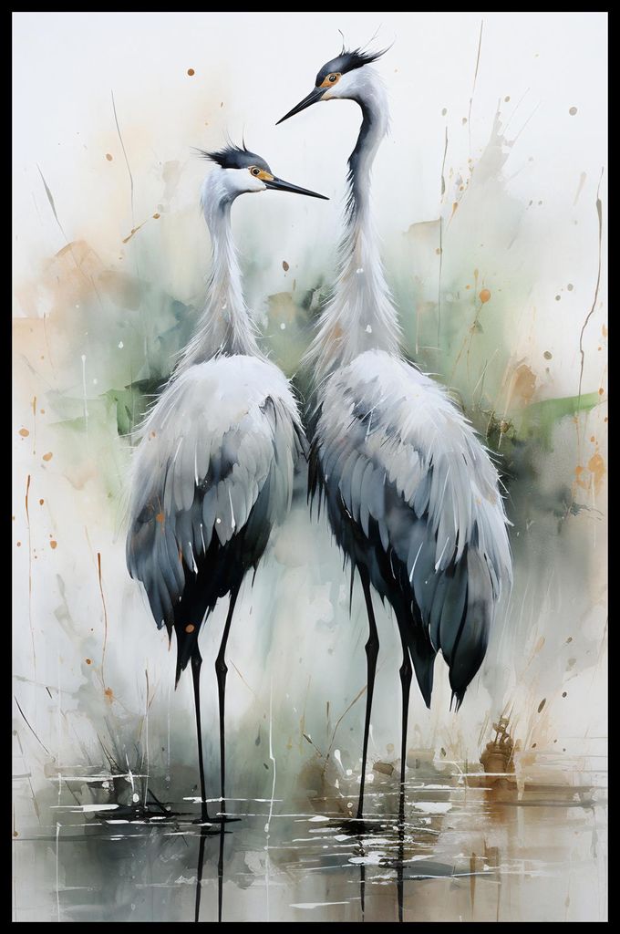 Plakat 56,6x86,4cm Tanzende Reiher