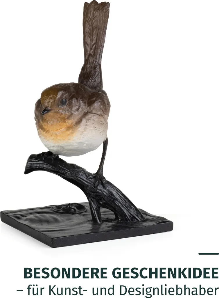 Figurine Oiseau Bronze Robuste : Décoration Durable et Indémodable - 7