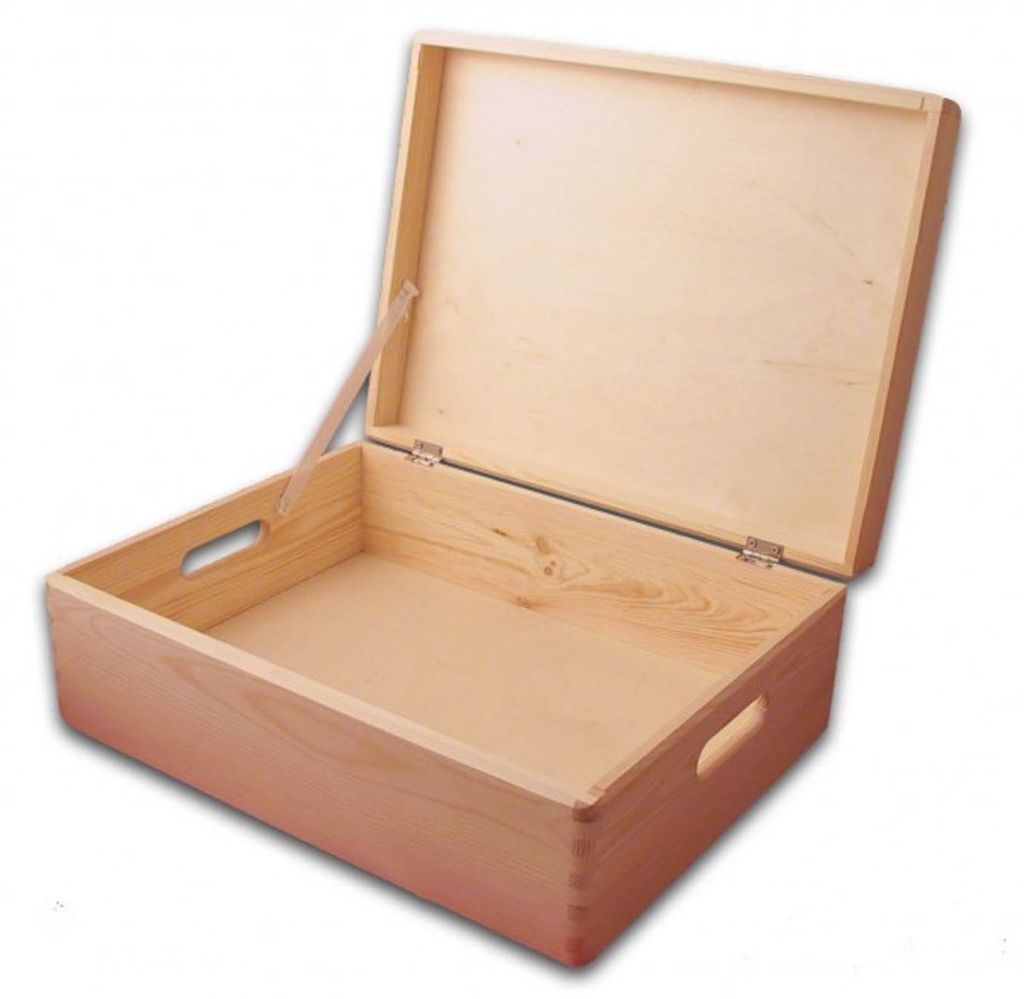 Kiefer unbehandelt aus Holz Buchschatulle abschließbare Buch-Box 