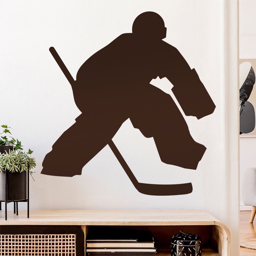 Eishockey Puck Spieler Figur Wandtattoo Wandaufkleber Wall Sticker - Dekoration, Küche, Wohnzimmer, Schlafzimmer, Badezimmer