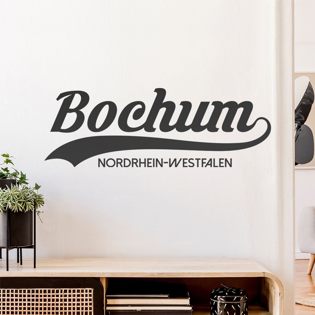 Bochum Nordrhein-Westfalen Wandtattoo Wandaufkleber Wall Sticker - Dekoration, Küche, Wohnzimmer, Schlafzimmer, Badezimmer