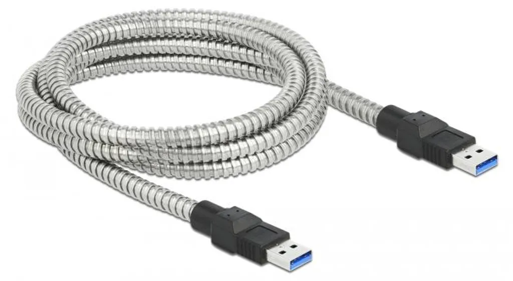 DELOCK Câble USB 3.2 Gen 1 Type A Mâle vers Mâle de 2m Noir Haute Qualité