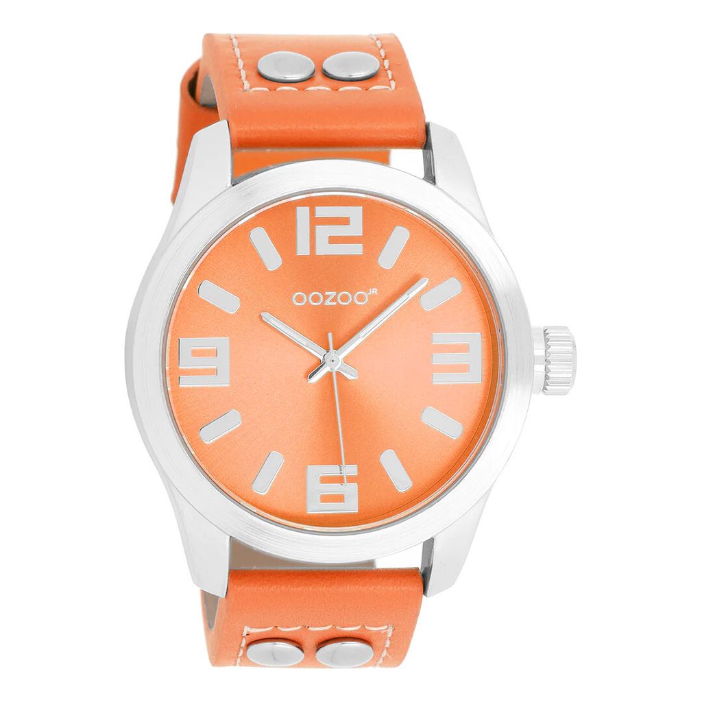 Oozoo Armbanduhr orange Metall schimmernd Junior Damen Analog-Quarzuhr UOJR317