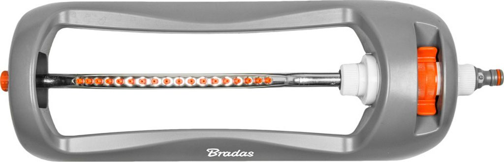 Bradas Viereckregner WHITE LINE 18 Düsen grau/orange