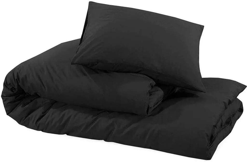 Set Letto Matrimoniale Nero 220x240 in Microfibra Deluxe - Arredo Notte - 6