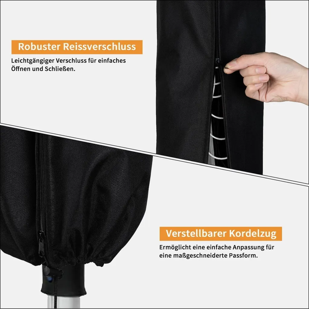 Housse de protection pour séchoir parapluie anti-UV en Oxford 600D durable