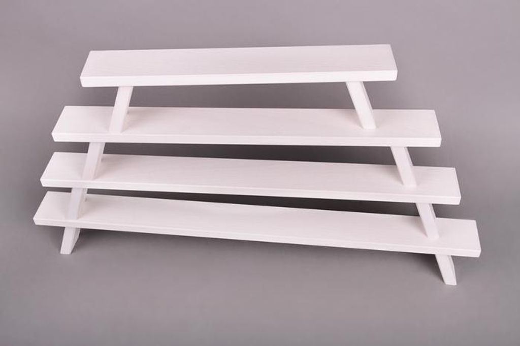 Schwibbogenbank weiß (70x11x7,5cm) von Weigla Holzkunst Produktbild 