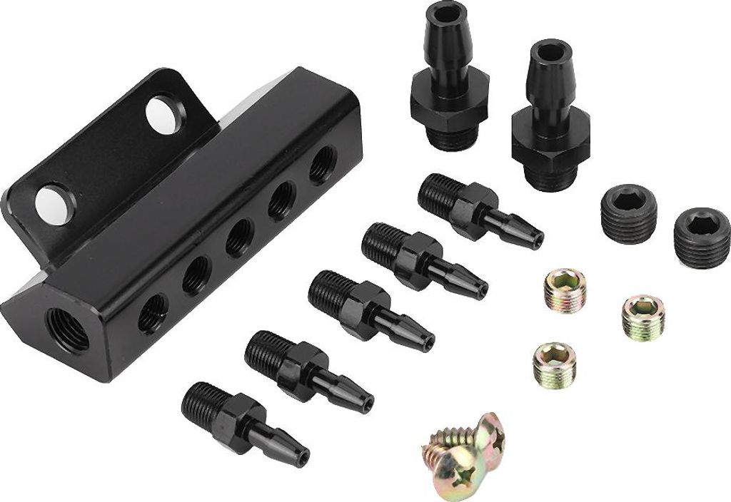 5 Port Car Vacuum Block Ansaugkrümmer Kraftstoff Gas Wastegate Turbo Boost