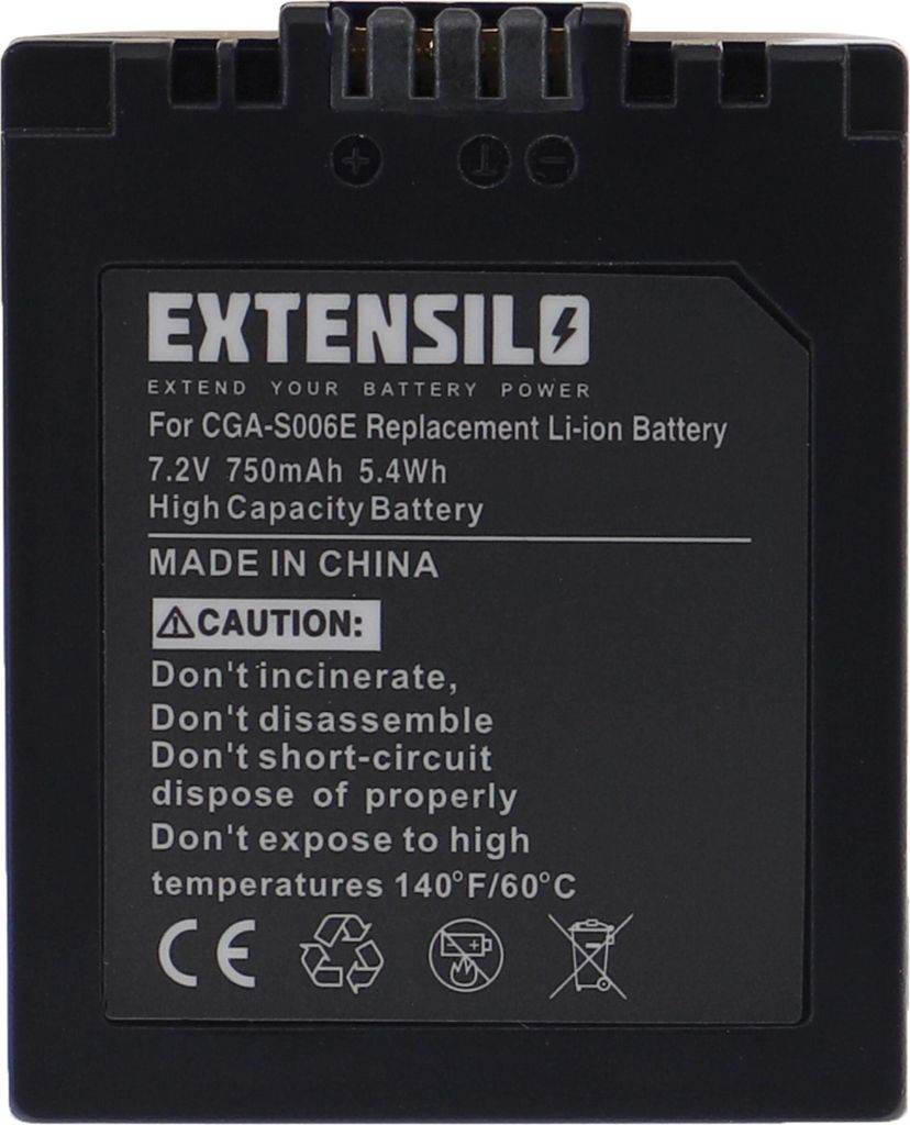 EXTENSILO Akku Ersatz für Leica BP-DC5 für Kamera (750 mAh, 7,2 V, Li-Ion)